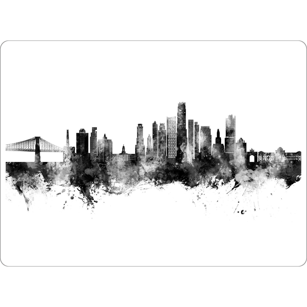 Tischset "Brooklyn-New York-Skyline" artboxONE - Städte - Brooklyn,New york,Skyline,Stadtbild,Stadtbild,Aquarell,Malerei - Bild brooklyn