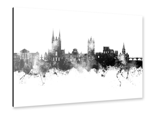 Alu-Dibond "Angers Frankreich Skyline Schwarz" 30x20 cm artboxONE