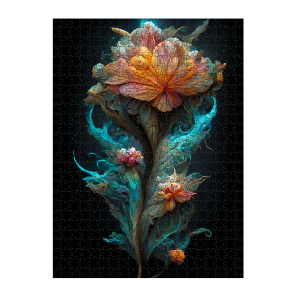 Puzzle Ravensburger "Funkelnde Fantasieblume" artboxONE - Natur,Floral,Abstrakt,Liebe,Weihnachten