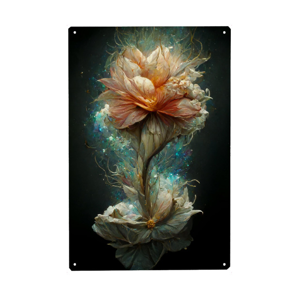 Holzbild "Funkelnde Traumblume" artboxONE - Natur,Floral,Abstrakt,Weihnachten,Für Mama