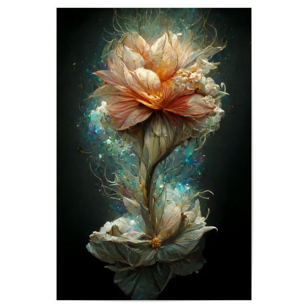 Poster "Funkelnde Traumblume" artboxONE - Natur,Floral,Abstrakt,Weihnachten,Für Mama