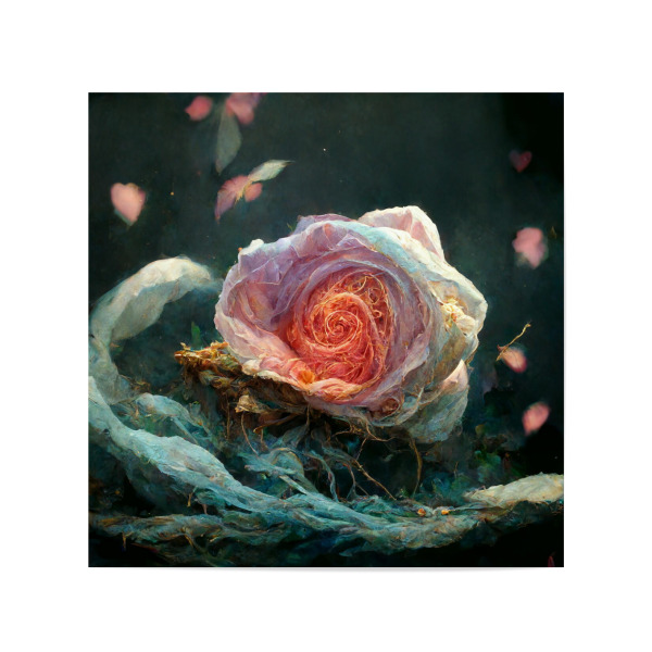 Poster 20x20 cm "Rose mit Fantasie" artboxONE - Natur,Floral,Abstrakt