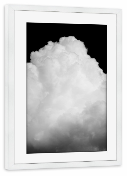 Poster mit Rahmen weiß "Black Clouds" artboxONE - Natur