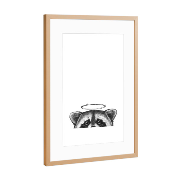 Poster mit Rahmen Kupfer "Kleiner Engel" artboxONE - Tiere,Lustig