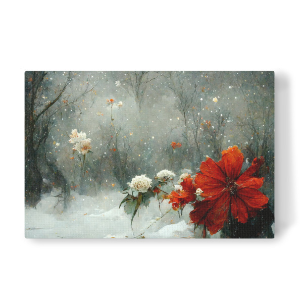 Leinwandbild "Fantasielandschaft mit Schnee" artboxONE - Natur,Floral,Weihnachten