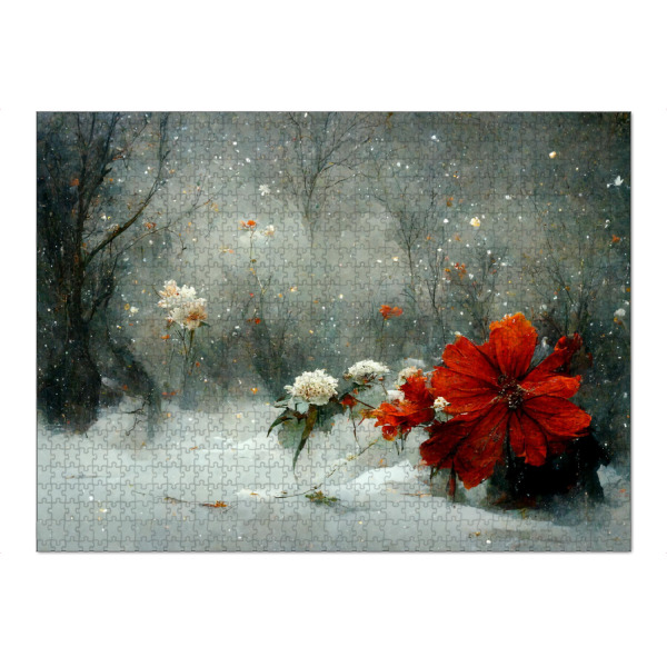 Puzzle Ravensburger "Fantasielandschaft mit Schnee" artboxONE - Natur,Floral,Weihnachten
