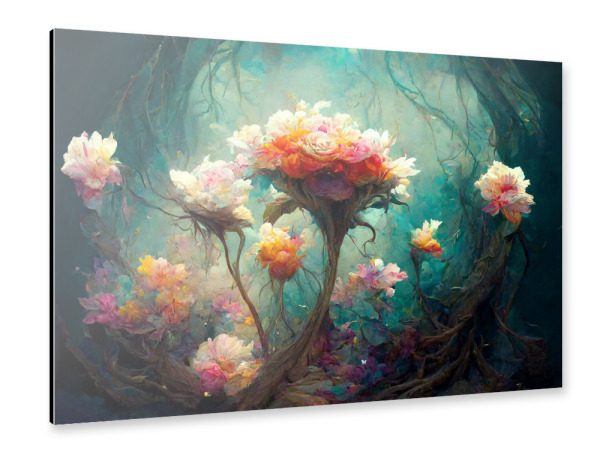 Alu-Dibond "Blumen in einem Wald" 30x20 cm artboxONE