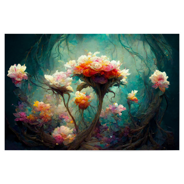 Poster "Blumen in einem Wald" artboxONE - Natur,Floral,Abstrakt