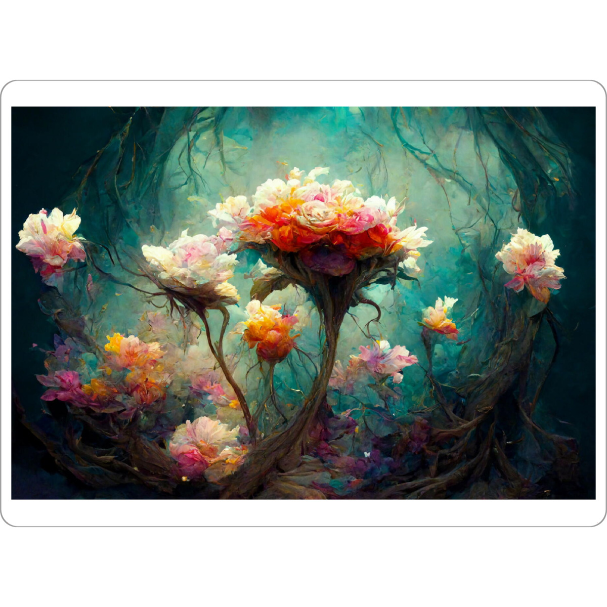 Tischset "Blumen in einem Wald" artboxONE - Natur,Floral,Abstrakt
