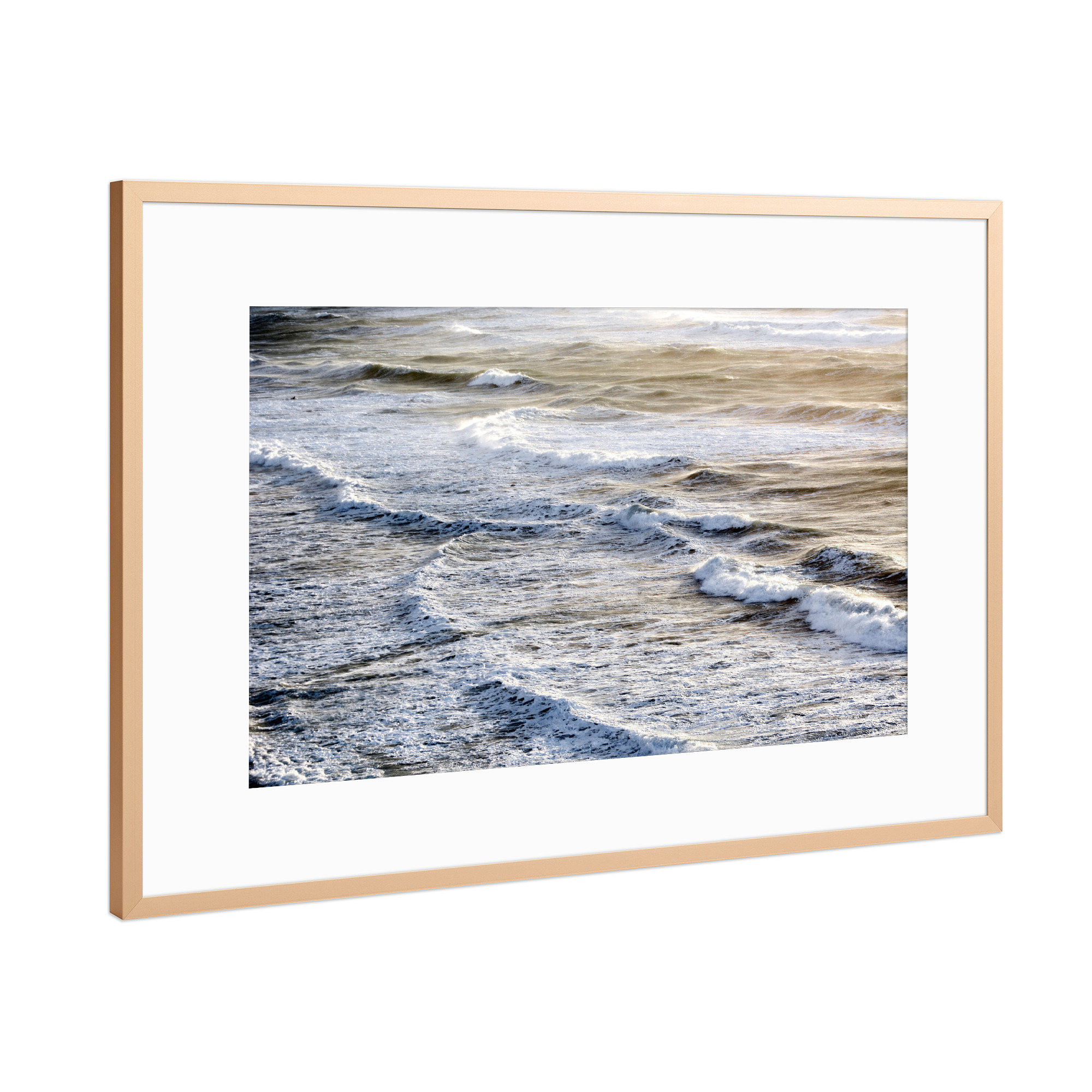 Poster mit Rahmen Kupfer "Unendliches Meer" artboxONE - Natur,Menschen,Reise / Strand und Meer,Sport