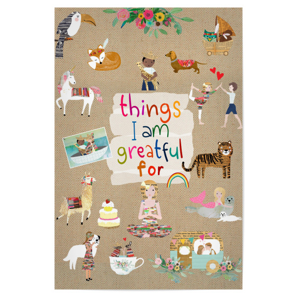 Poster 30x20 cm "Things I am greatful for" artboxONE - Für Kinder