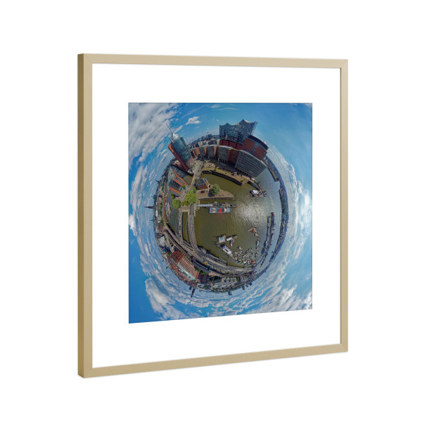 Poster mit Rahmen Gold "Hamburg - Feuerlöschboot PRAG" artboxONE - Städte,Städte / Hamburg,Reise,Architektur,Reise / Länder