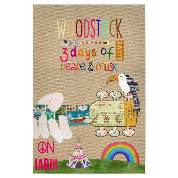 Poster 30x20 cm "3 Days of Peace and Music" artboxONE - Für Kinder,Musik