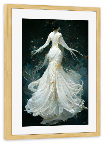 Poster mit Rahmen kiefer "Gekleidet für die Hochzeit" artboxONE - Abstrakt,Menschen,Fashion