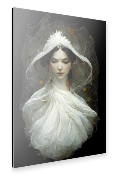 Alu-Dibond "Weibliches Portrait mit einem Hut" 30x20 cm artboxONE