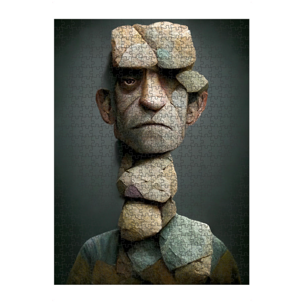 Puzzle Ravensburger "Mann aus Stein" artboxONE - Abstrakt,Fiktion,Männer