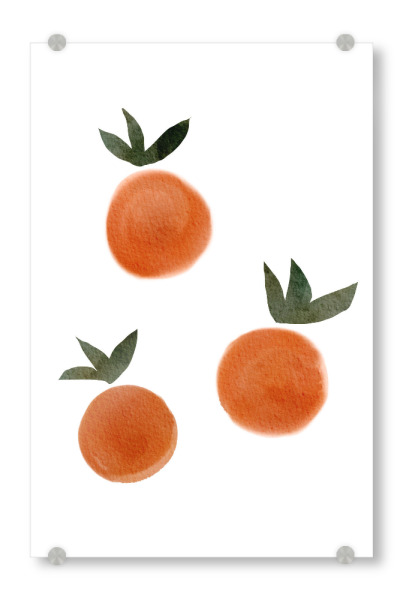 Acrylglasbild "Orangenfrucht" artboxONE - Für Kinder,Essen & Trinken,Abstrakt,Essen & Trinken / Obst & Gemüse