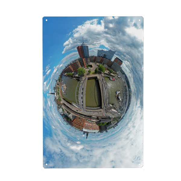 Holzbild "Hamburg - Niederbaumbrücken" artboxONE - Städte,Städte / Hamburg,Reise,Architektur,Reise / Länder