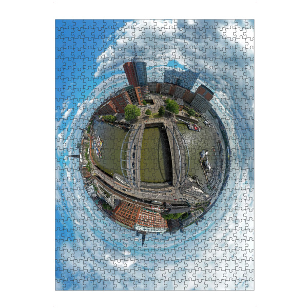 Puzzle Ravensburger "Hamburg - Niederbaumbrücken" artboxONE - Städte,Städte / Hamburg,Reise,Architektur,Reise / Länder