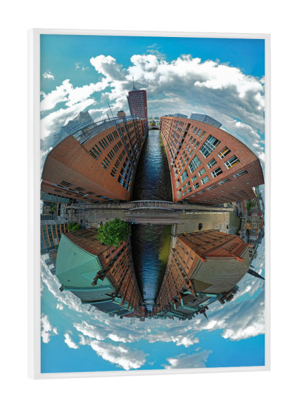 Poster mit weißem Rahmen "Hamburg - Kehrwiederfleet" artboxONE - Städte,Städte / Hamburg,Reise,Architektur,Reise / Länder