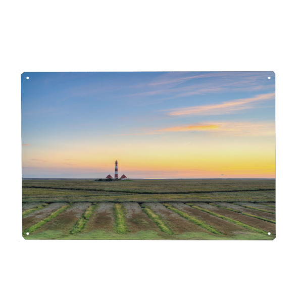 Holzbild "Blick vom Deich in Westerhever" artboxONE - Natur,Reise,Reise / Strand und Meer