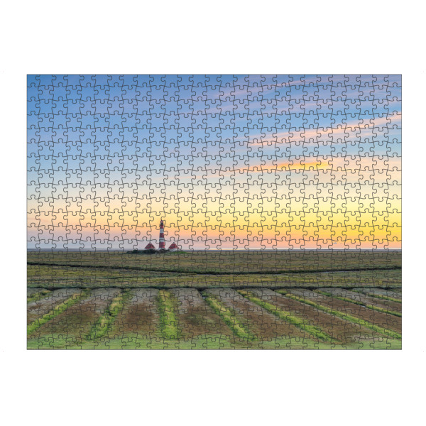 Puzzle Ravensburger "Blick vom Deich in Westerhever" artboxONE - Natur,Reise,Reise / Strand und Meer