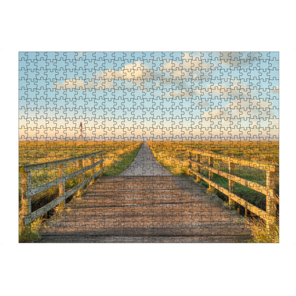 artboxONE Puzzle "Weg zum Leuchtturm Westerheversand" artboxONE - Natur,Reise,Architektur
