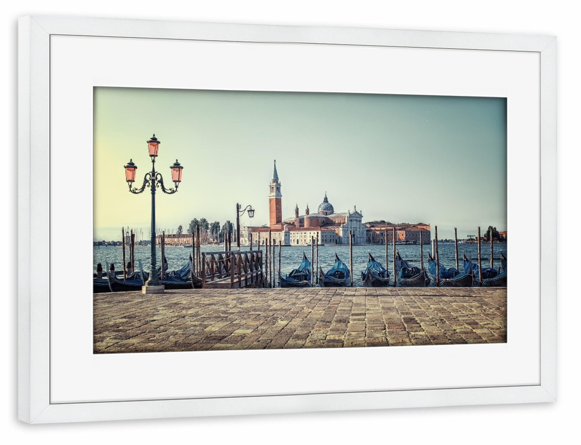 Poster mit Rahmen weiß "Vintage Venedig" artboxONE - Städte,Reise,Architektur,Städte / Venedig,Reise / Länder