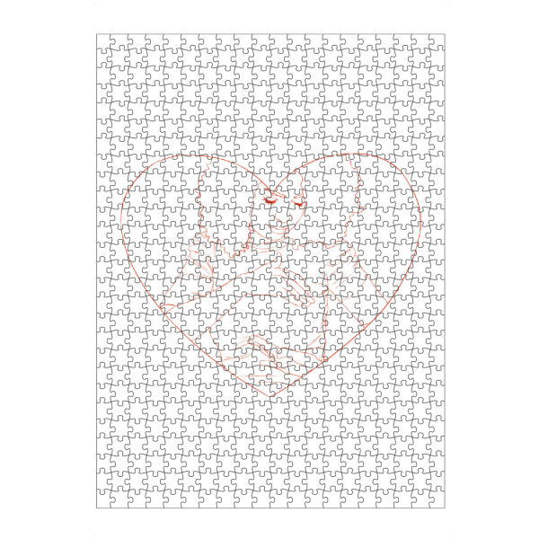 artboxONE Puzzle "Frau beim abtasten" artboxONE - Menschen,Liebe - Abtasten,Herz,Frau,Mächen,Vorsorge,Menschen,Liebe - Bild abtasten
