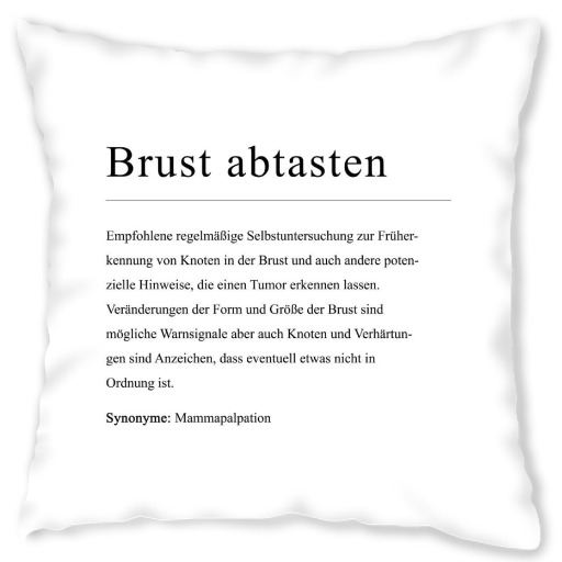 Brust abtasten Definition