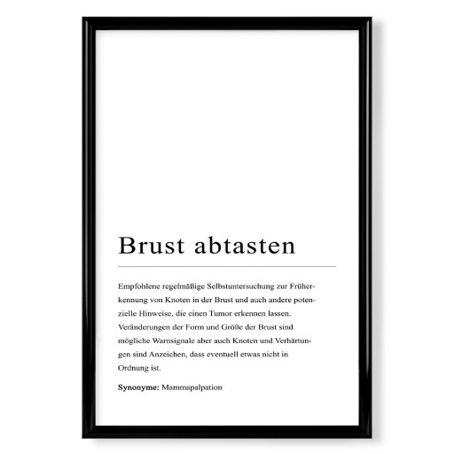 Brust abtasten Definition