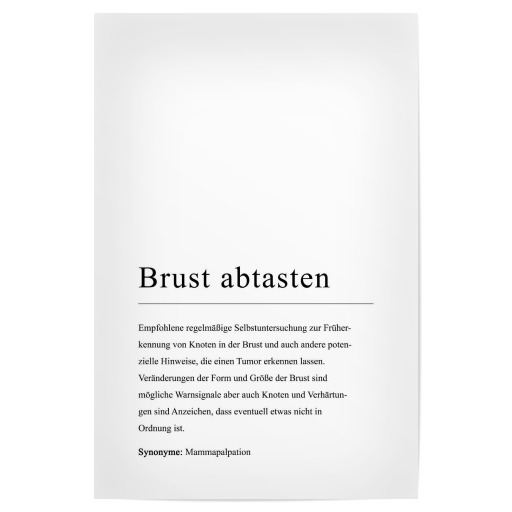 Brust abtasten Definition