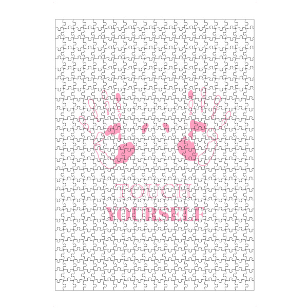 artboxONE Puzzle "Touch yourself - Hands" artboxONE - Typografie,Menschen - Touch,Yourself,Pink,Typo,Typografie,Hände,Menschen - Bild touch