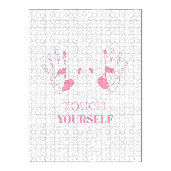 Puzzle Ravensburger "Touch yourself - Hands" artboxONE - Typografie,Menschen - Touch,Yourself,Pink,Typo,Typografie,Hände,Menschen - Bild touch