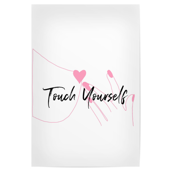 Poster 30x20 cm "Touch yourself - Illustration" artboxONE - Typografie,Menschen,Liebe