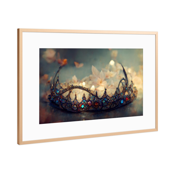 Poster mit Rahmen Kupfer "Tiara mit Fantasie" artboxONE - Abstrakt,Fashion,Fiktion