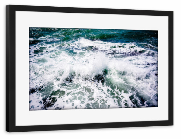 Poster mit Rahmen schwarz "White Splash" artboxONE - Natur,Reise,Reise / Strand und Meer
