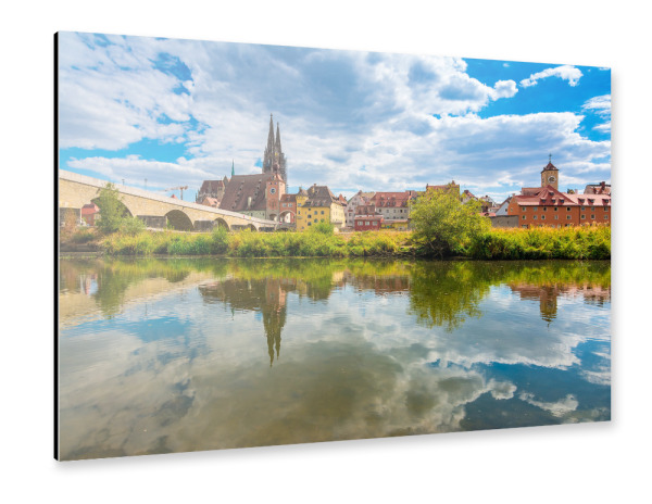 Alu-Dibond "Sommer in Regensburg" 30x20 cm artboxONE