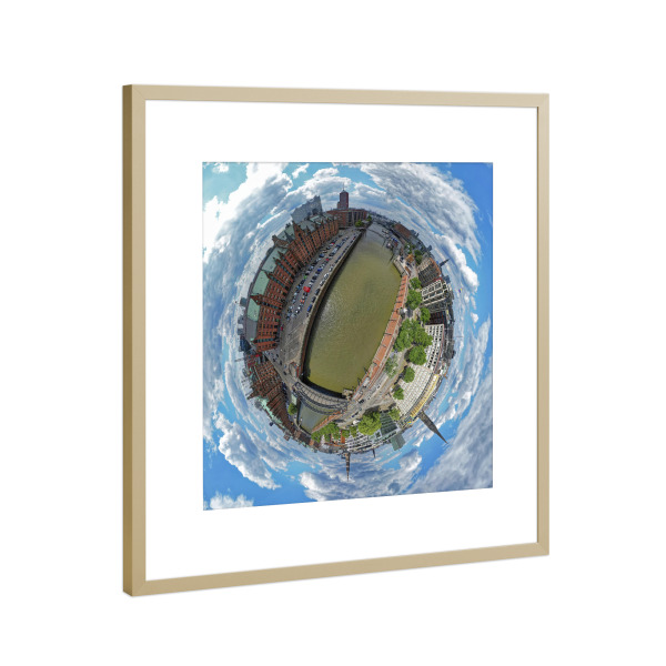 Poster mit Rahmen Gold "Hamburg-Speicherstadt, Wunderland" artboxONE - Städte,Städte / Hamburg,Reise,Architektur,Reise / Länder