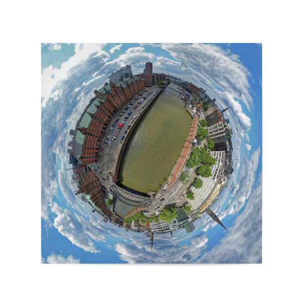 Poster 20x20 cm "Hamburg-Speicherstadt, Wunderland" artboxONE - Städte,Städte / Hamburg,Reise,Architektur,Reise / Länder