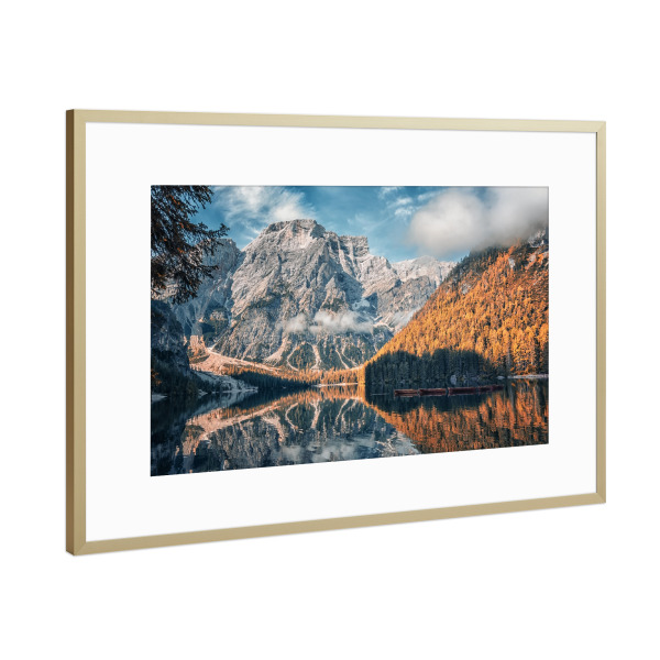 Poster mit Rahmen Gold "Herbst in Prags" artboxONE - Natur,Reise,Reise / Länder,Für Mama