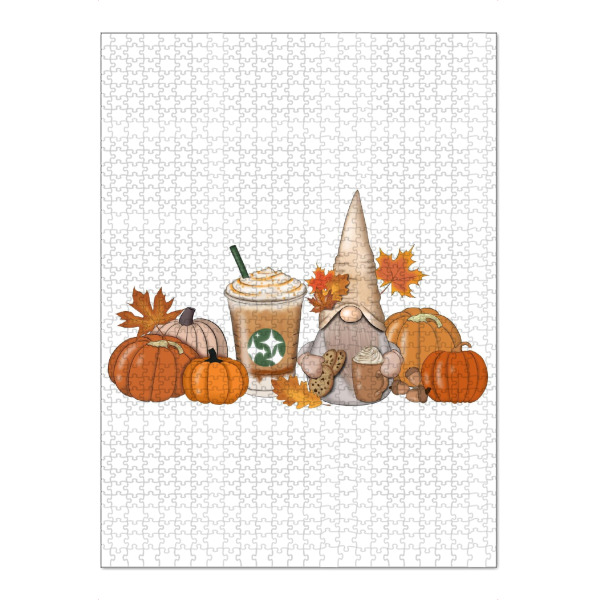 Puzzle Ravensburger "Kürbis-Design | Herbstzwerge" artboxONE - Fiktion,Essen & Trinken / Obst & Gemüse,Halloween,Lustig