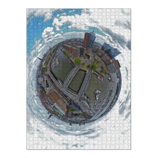 Puzzle Ravensburger "Niederbaumbrücken Panorama" artboxONE - Städte,Städte / Hamburg,Reise,Architektur,Reise / Länder