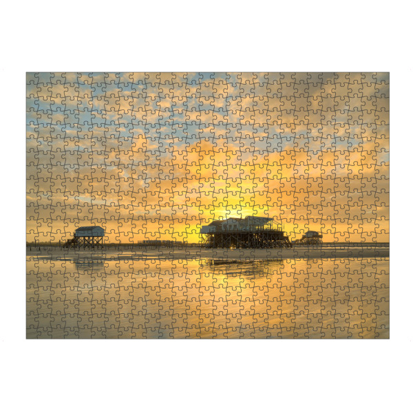 artboxONE Puzzle "Pfahlbauten in St. Peter-Ording" artboxONE - Natur,Reise,Architektur,Reise / Strand und Meer