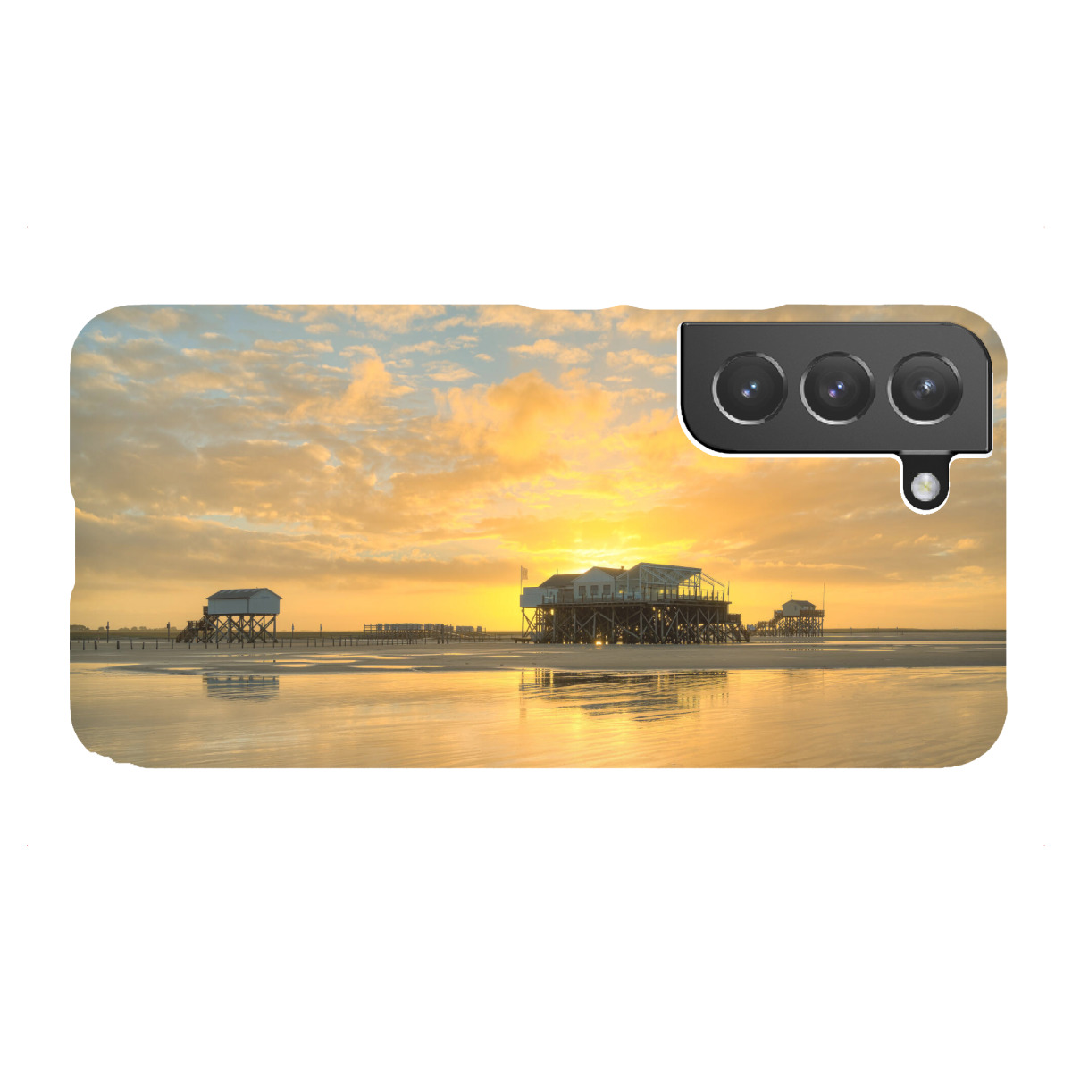Samsung Galaxy "Pfahlbauten in St. Peter-Ording" Premium-Case Handyhülle artboxONE