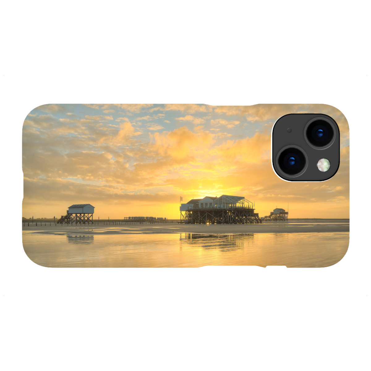 "Pfahlbauten in St. Peter-Ording"für iPhone - Premium-Case Handyhülle artboxONE