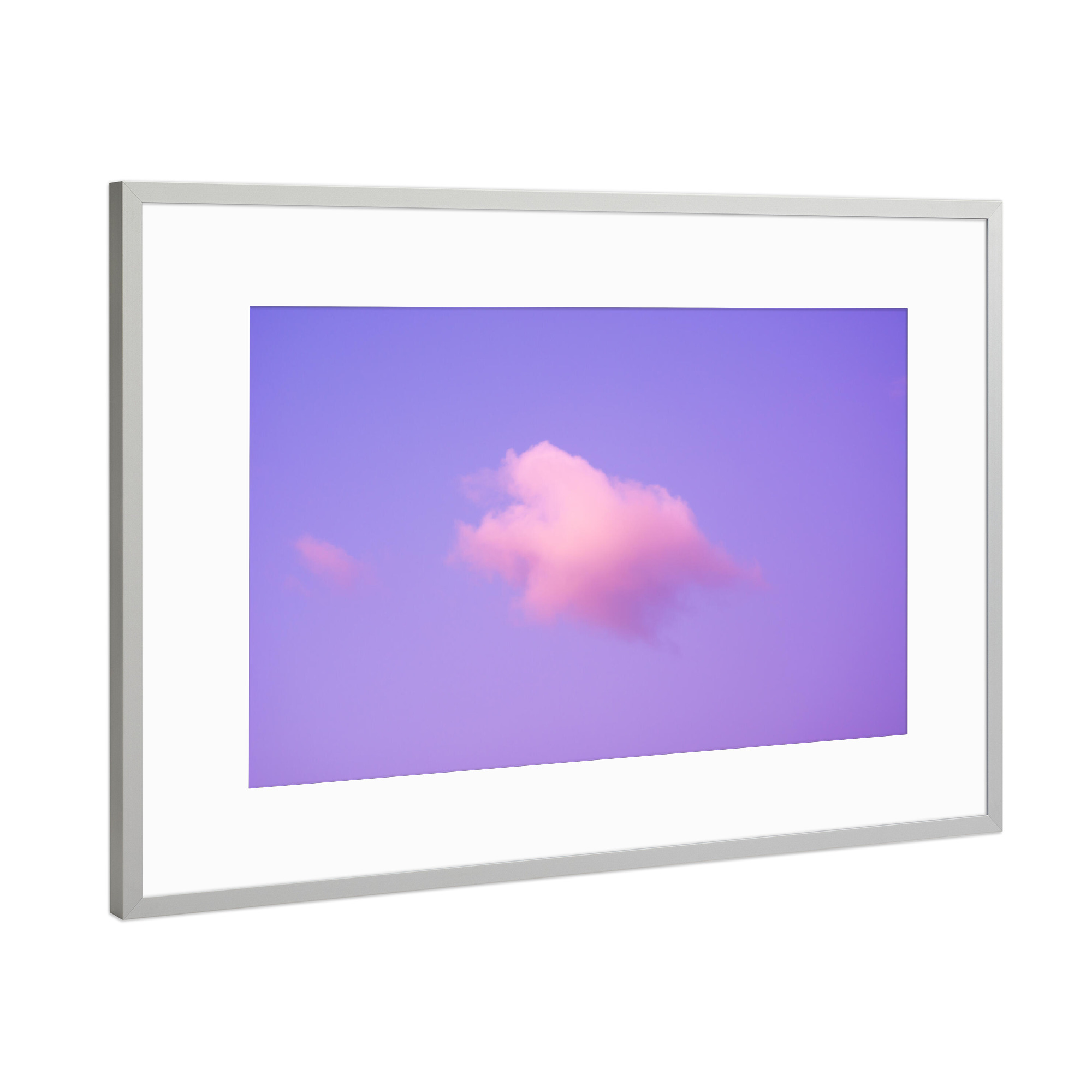 Poster mit Rahmen Silber "Purple Cloud" artboxONE - Natur