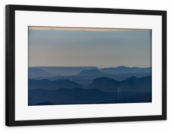 Poster mit Rahmen schwarz "Sonnenaufgang - Krater Ramon" artboxONE - Natur,Reise,Reise / Asien,Reise / Länder