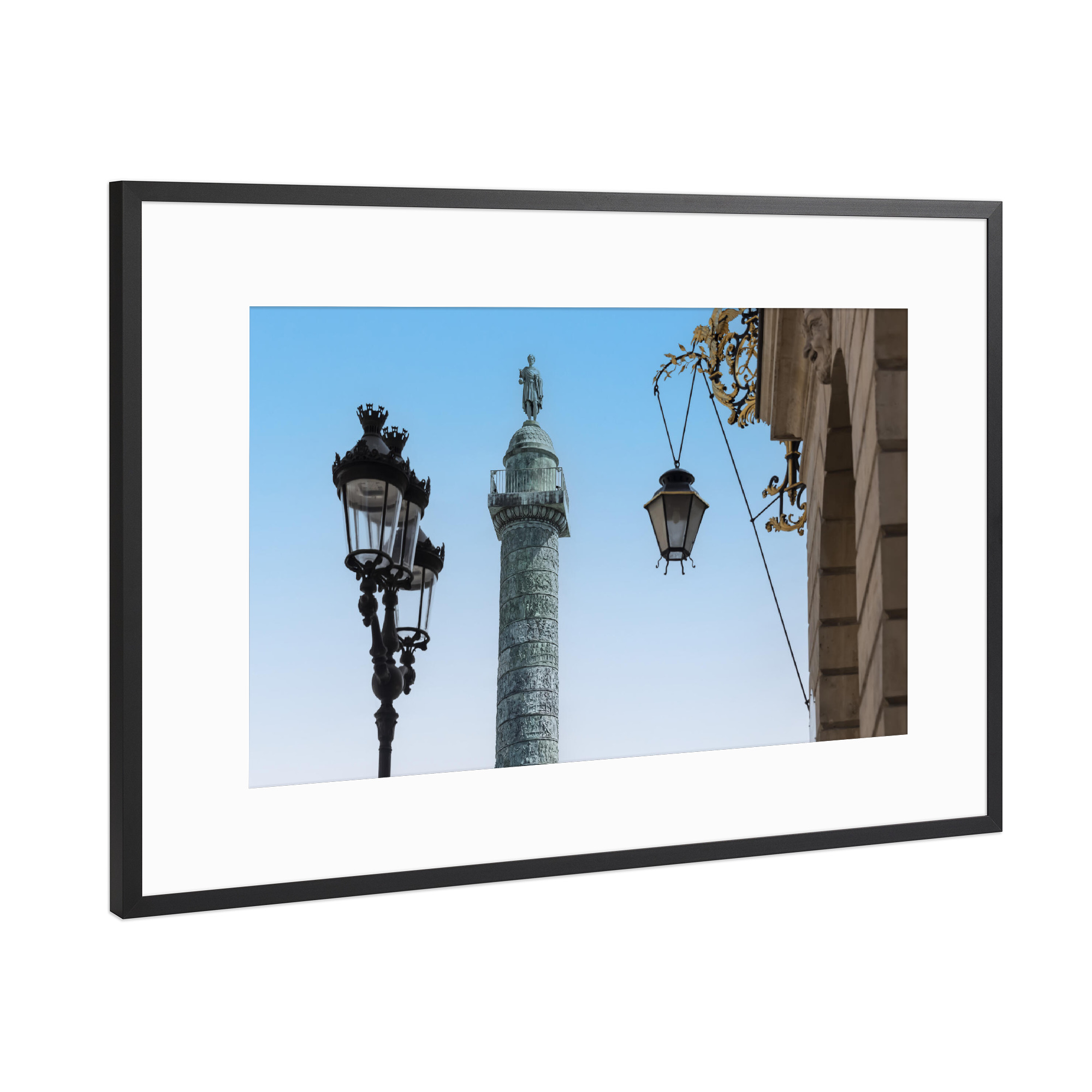 Poster mit Rahmen Schwarz (Metallic) "Vendome" artboxONE - Städte,Reise,Architektur,Städte / Paris,Reise / Länder