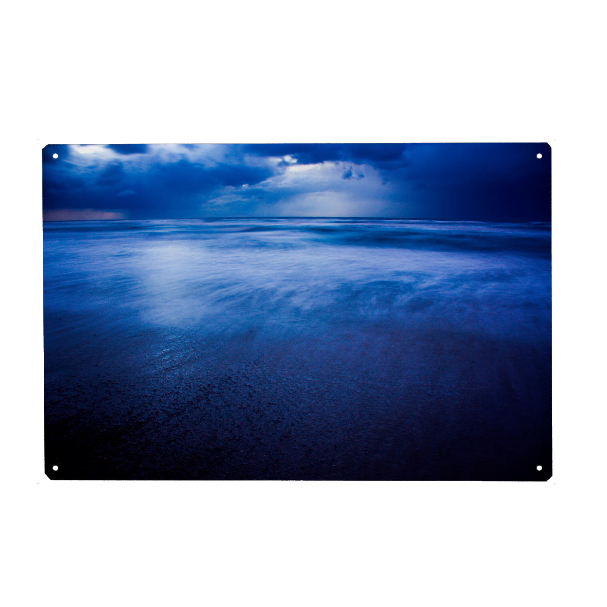 Metall Poster "Wintersturm über dem Strand" artboxONE - Natur,Reise,Reise / Strand und Meer